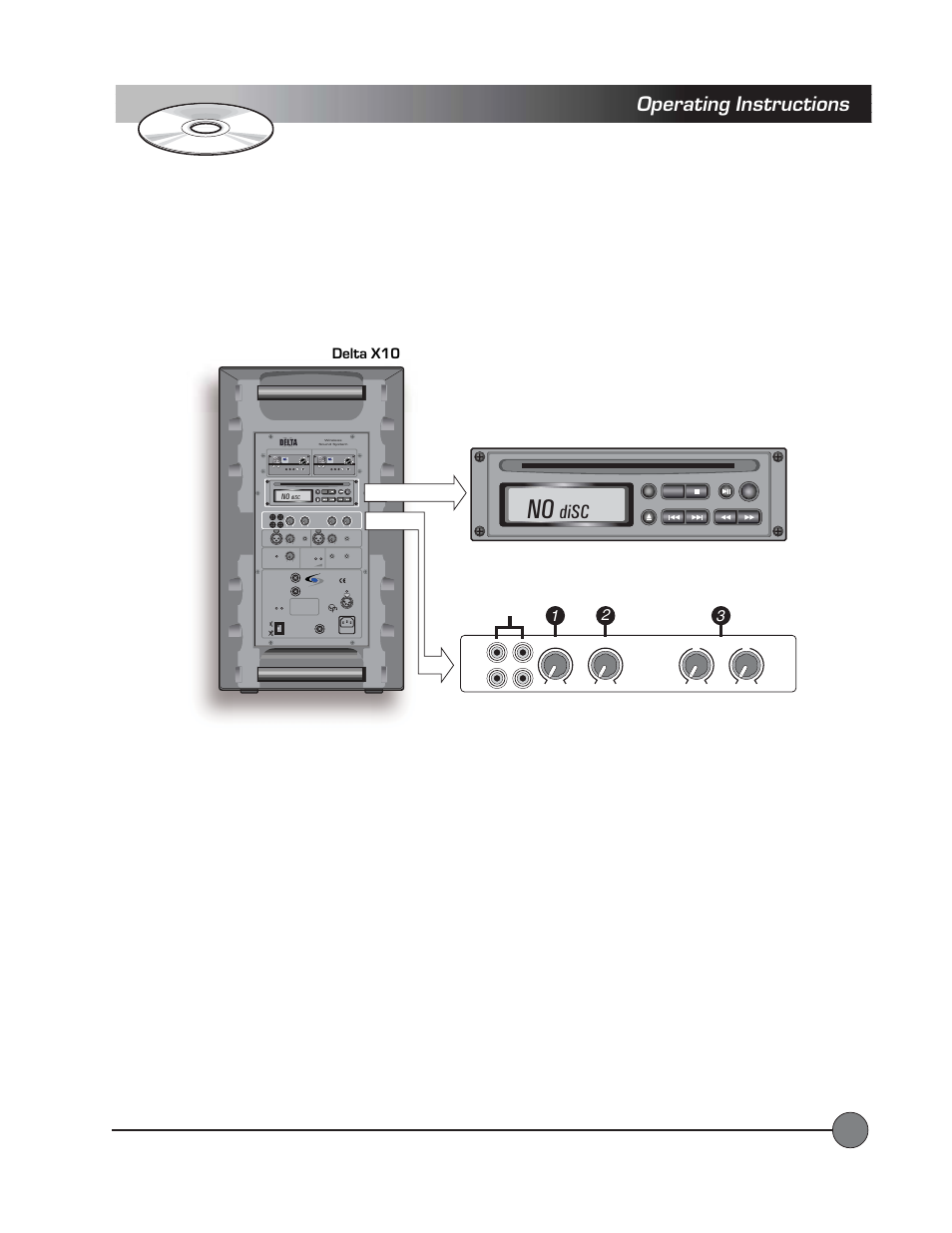 Cd player, Operating instructions, Disc | Cd pla | LightSpeed Technologies Delta X10 User Manual | Page 16 / 35