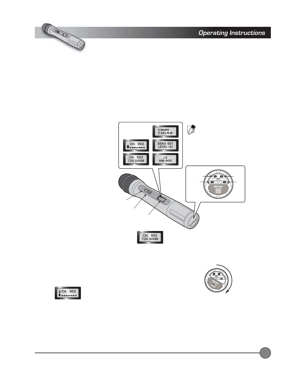 Wireless transmitter, Operating instructions, Handheld microphone | LightSpeed Technologies Delta X10 User Manual | Page 22 / 35