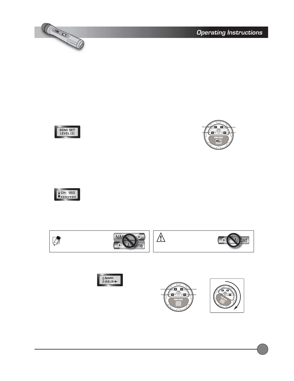 Wireless transmitter, Operating instructions, Handheld microphone | LightSpeed Technologies Delta X10 User Manual | Page 23 / 35