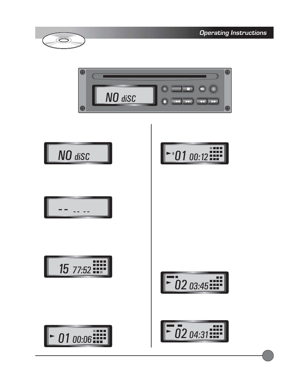 Disc, Cd player, Operating instructions | LightSpeed Technologies Delta X10 User Manual | Page 28 / 35