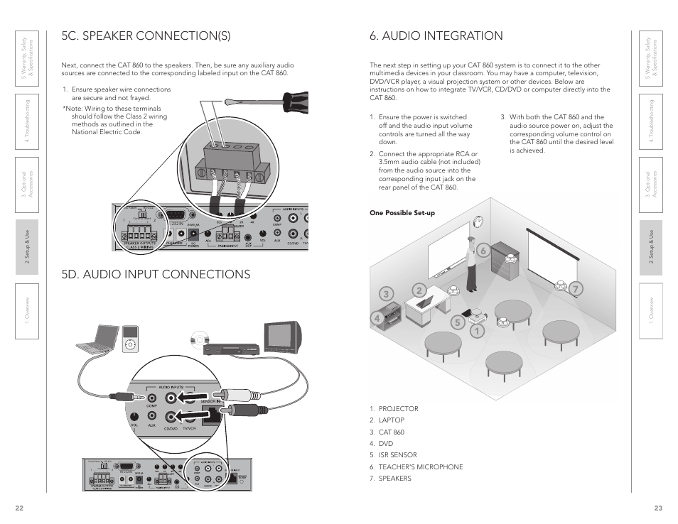 Audio integration | LightSpeed Technologies CAT 860 User Manual | Page 12 / 45