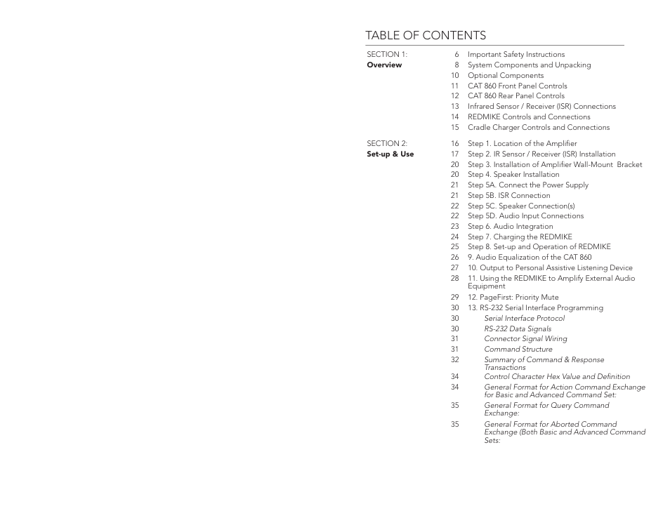 LightSpeed Technologies CAT 860 User Manual | Page 2 / 45