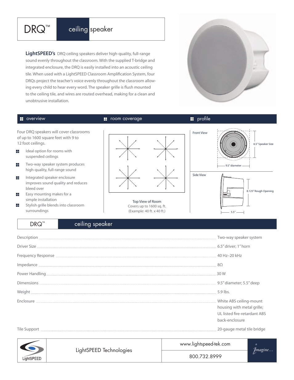 LightSpeed Technologies DRQ User Manual | 1 page
