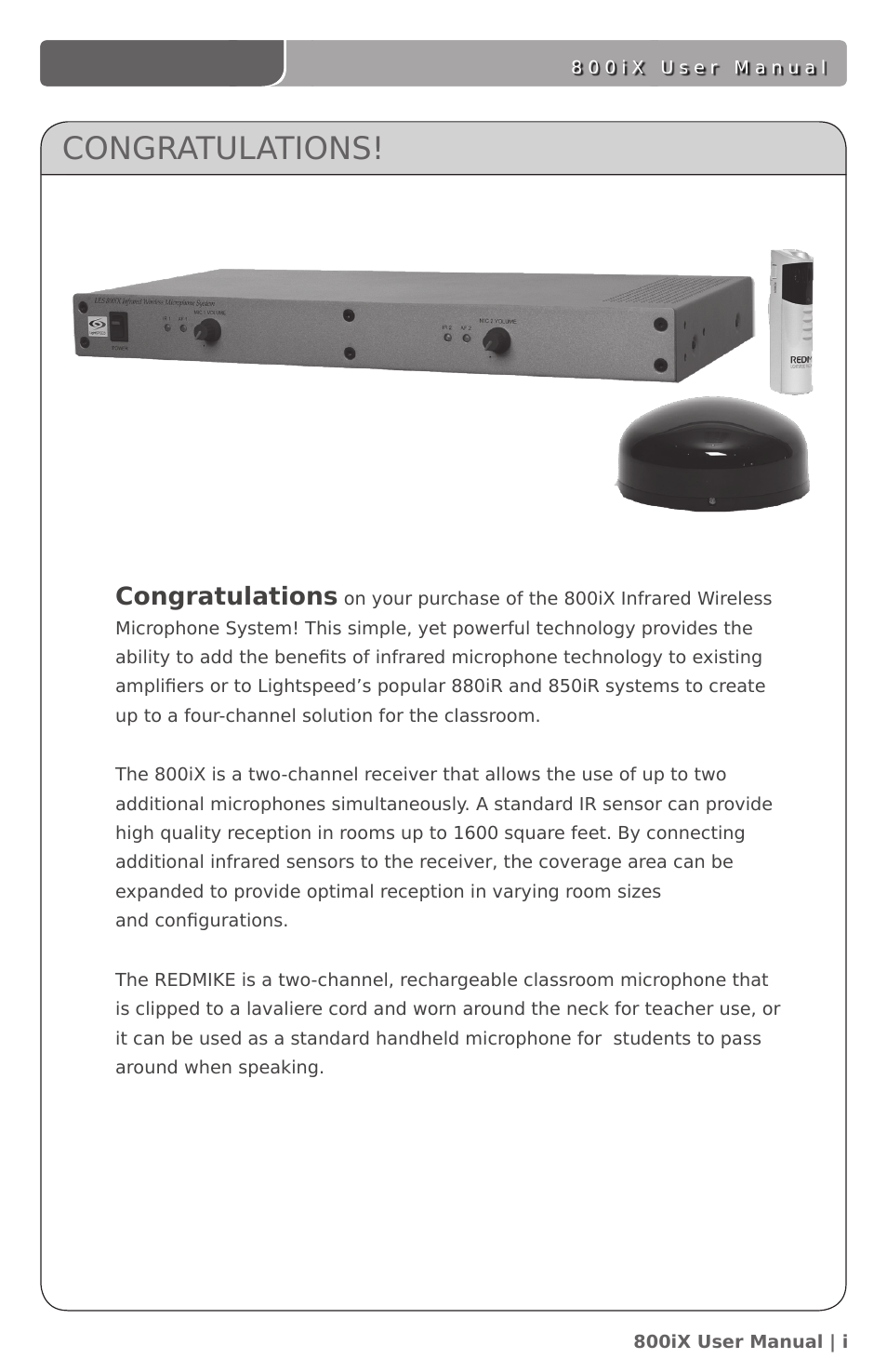LightSpeed Technologies 800iX User Manual | Page 2 / 38
