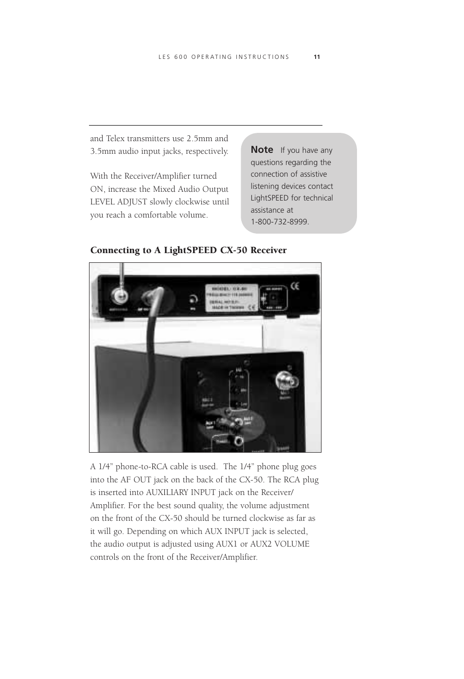 LightSpeed Technologies Listening Enhancement System LES 600 Series User Manual | Page 10 / 21