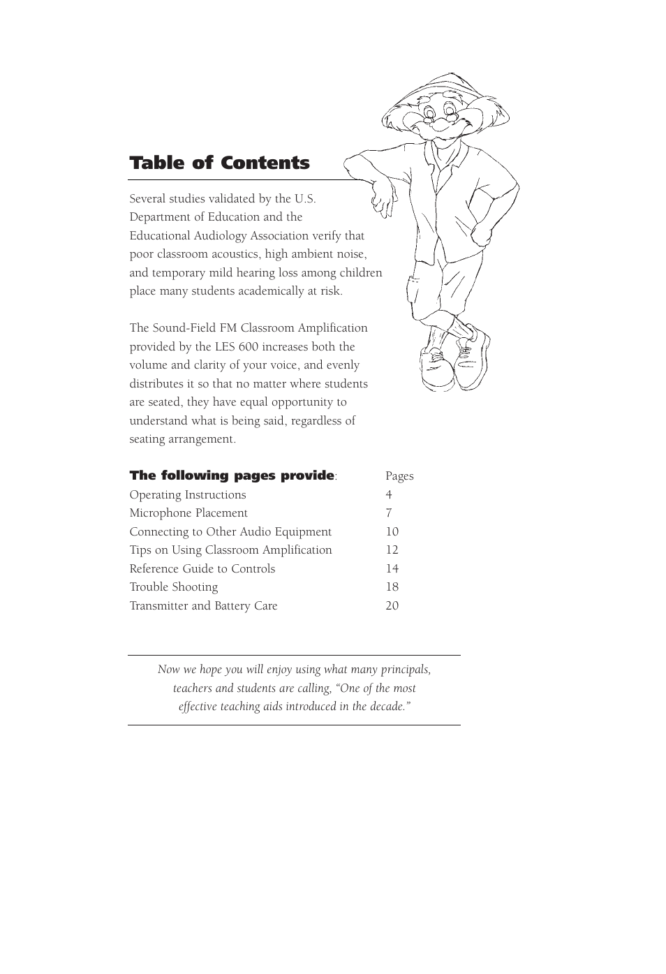 LightSpeed Technologies Listening Enhancement System LES 600 Series User Manual | Page 2 / 21
