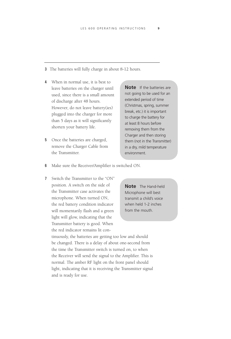 LightSpeed Technologies Listening Enhancement System LES 600 Series User Manual | Page 8 / 21