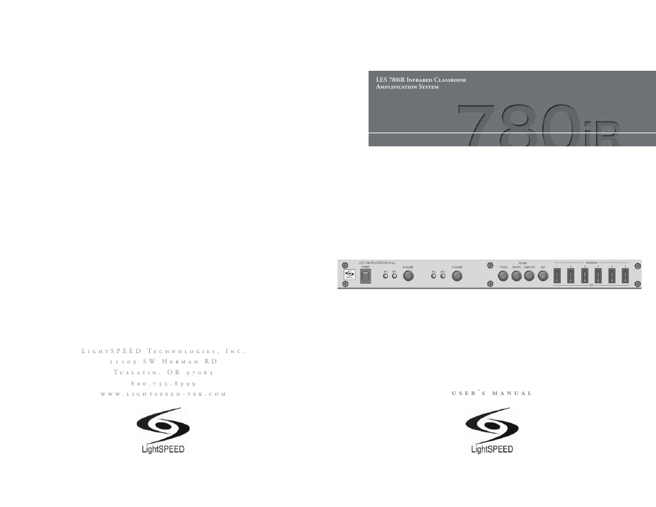 LightSpeed Technologies 780iR User Manual | Page 22 / 22