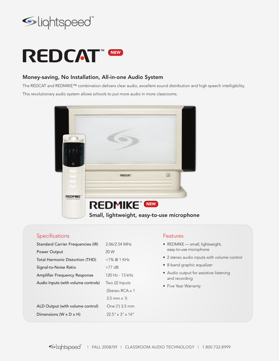 LightSpeed Technologies Redmike User Manual | 2 pages