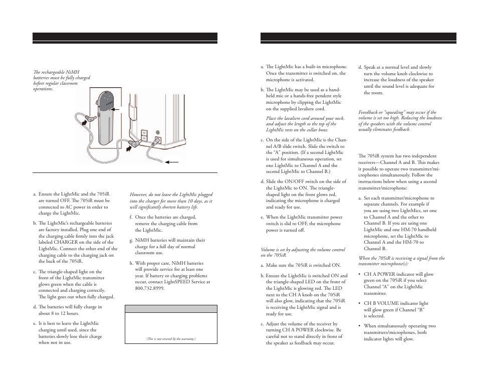 LightSpeed Technologies 705iR User Manual | Page 10 / 18