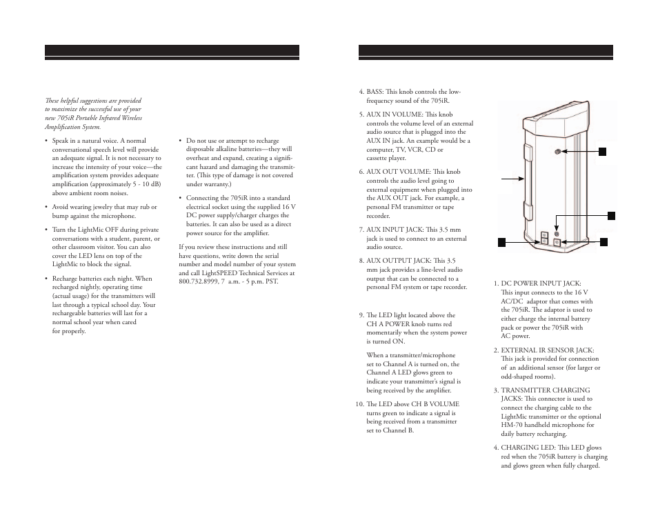LightSpeed Technologies 705iR User Manual | Page 13 / 18