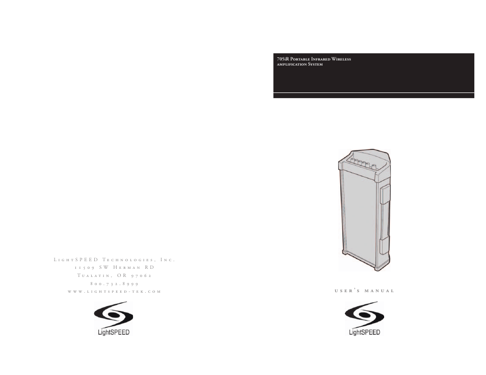 LightSpeed Technologies 705iR User Manual | Page 18 / 18
