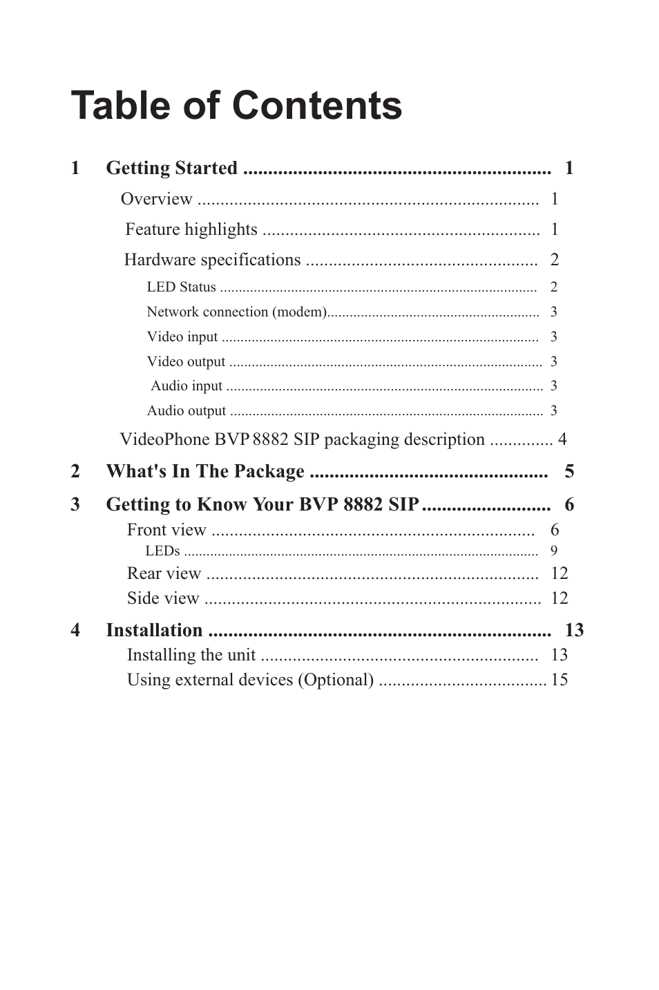 Lead Data VIDEOPHONE BVP 8882 SIP User Manual | Page 3 / 61