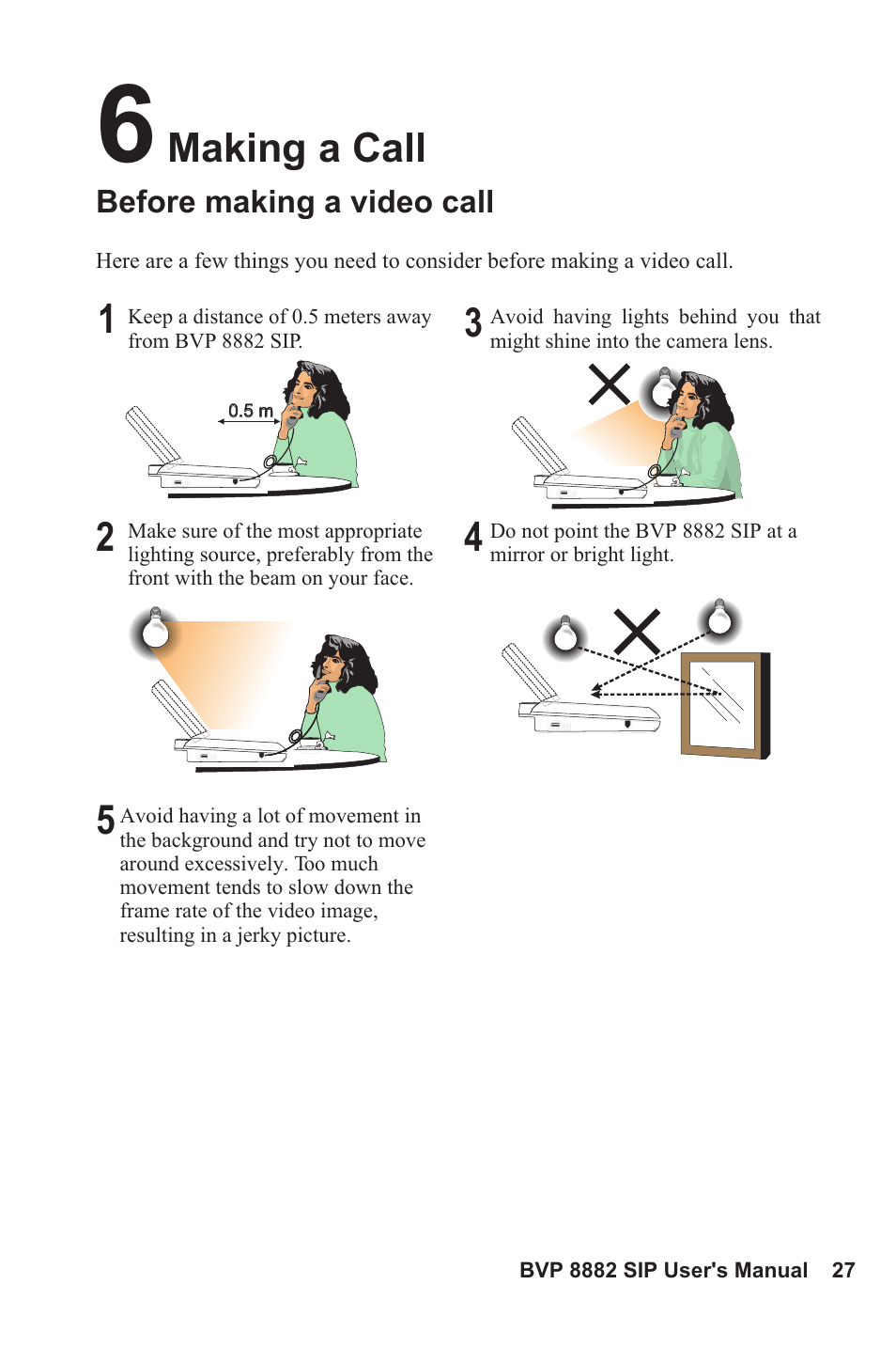 Making a call | Lead Data VIDEOPHONE BVP 8882 SIP User Manual | Page 32 / 61