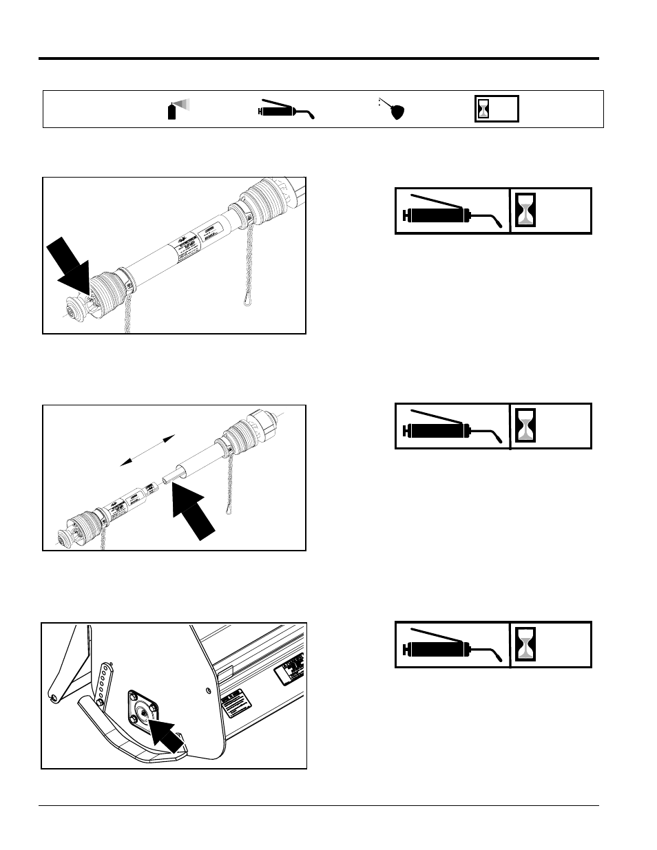 Lubrication, Driveline ujoint (both ends), Driveline shaft | Bearing on right end of rotor shaft, Table of contents lubrication, Hours | Lowepro RTA2064 User Manual | Page 20 / 28