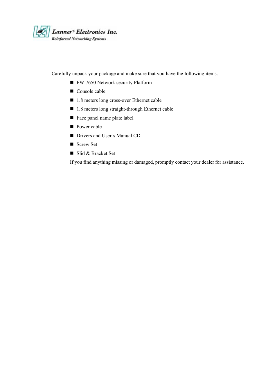 Lanner electronic FW-7650 User Manual | Page 9 / 57