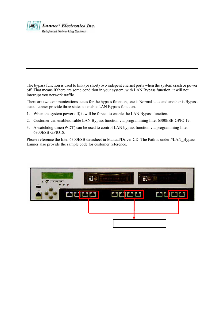 Lan bypass function | Lanner electronic FW-7890 User Manual | Page 53 / 56