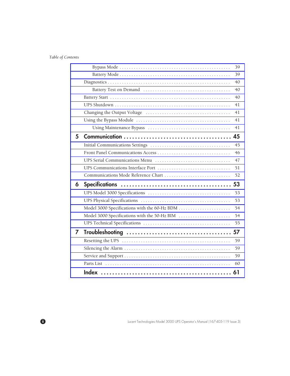 Lucent Technologies Uninterruptible Power Systems 3000 VA User Manual | Page 10 / 75