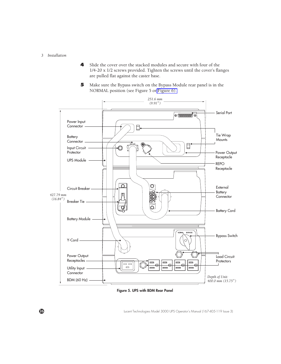 Lucent Technologies Uninterruptible Power Systems 3000 VA User Manual | Page 36 / 75
