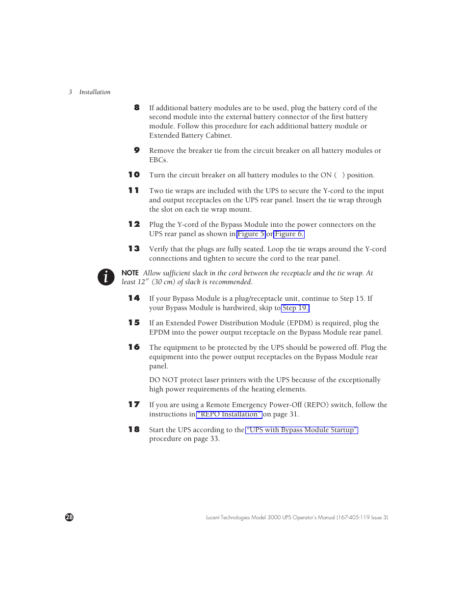 Lucent Technologies Uninterruptible Power Systems 3000 VA User Manual | Page 38 / 75