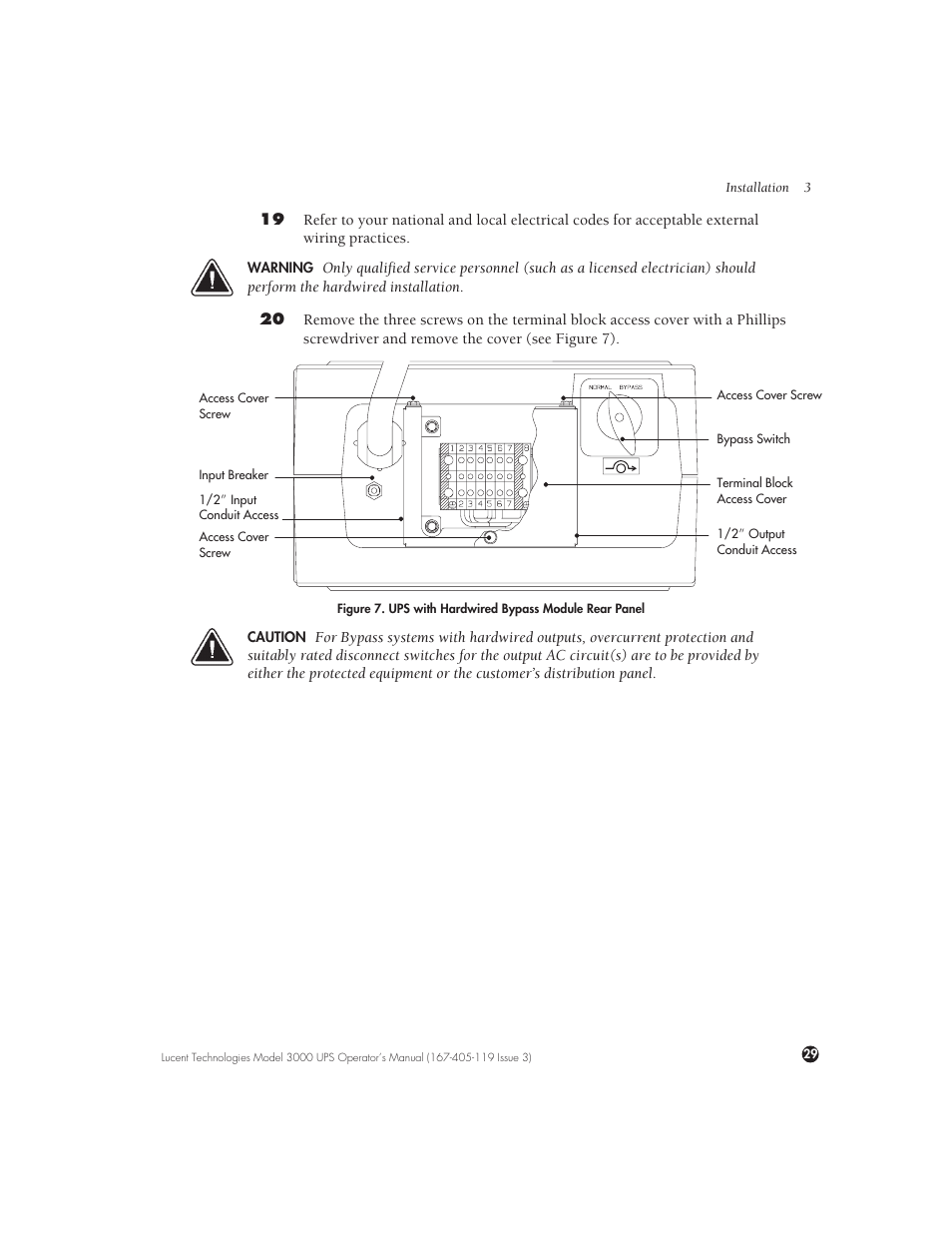 Step 19 | Lucent Technologies Uninterruptible Power Systems 3000 VA User Manual | Page 39 / 75