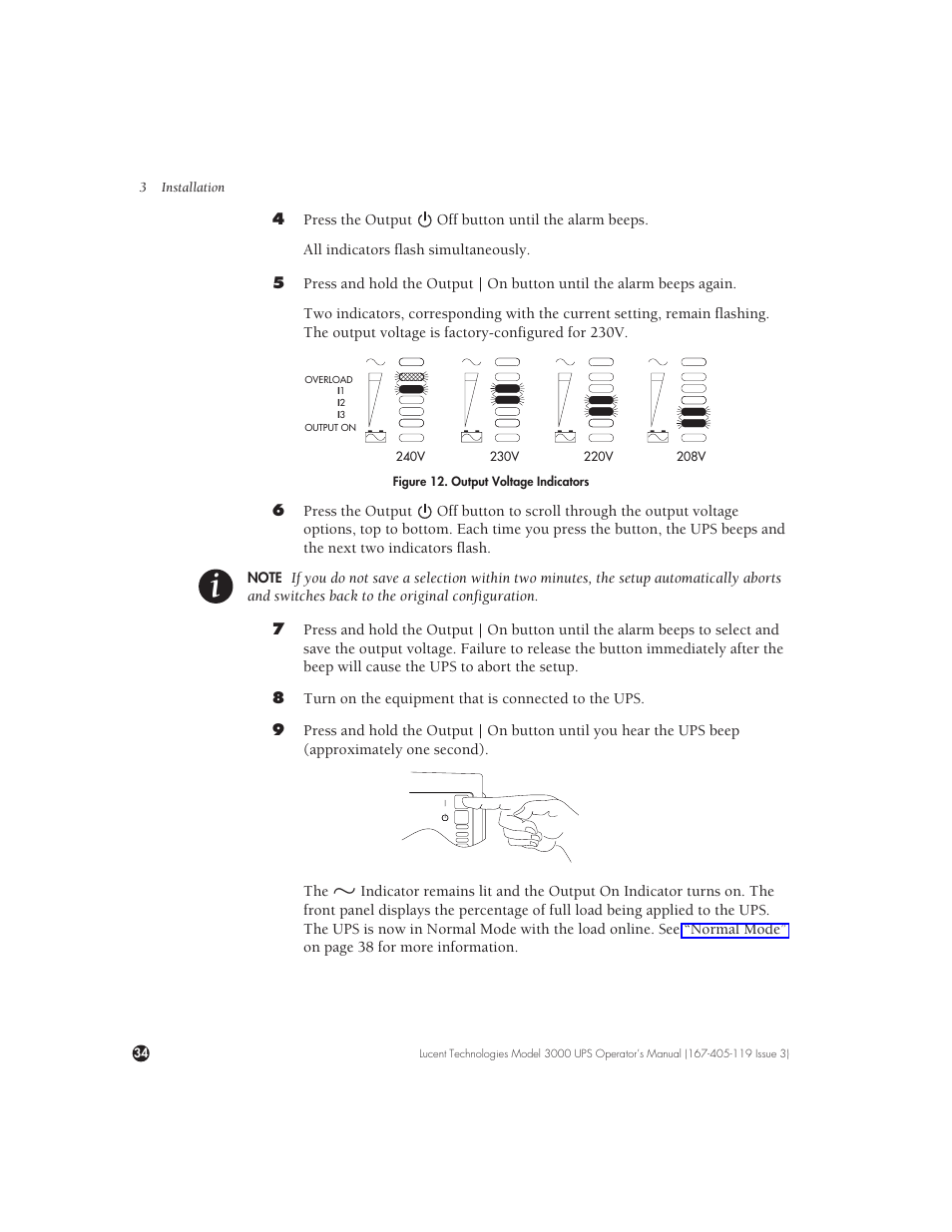 Steps4, Step 8 | Lucent Technologies Uninterruptible Power Systems 3000 VA User Manual | Page 44 / 75