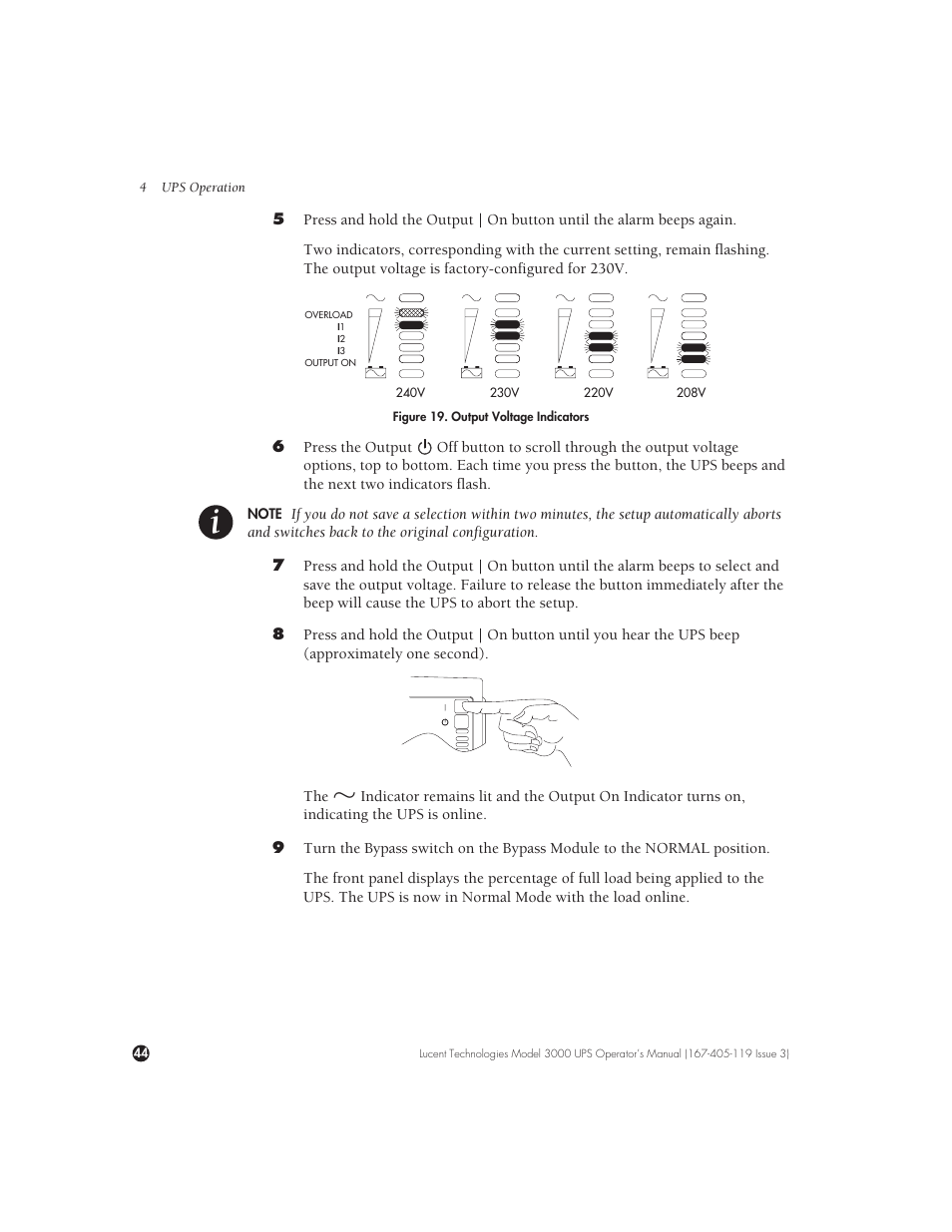 Lucent Technologies Uninterruptible Power Systems 3000 VA User Manual | Page 54 / 75
