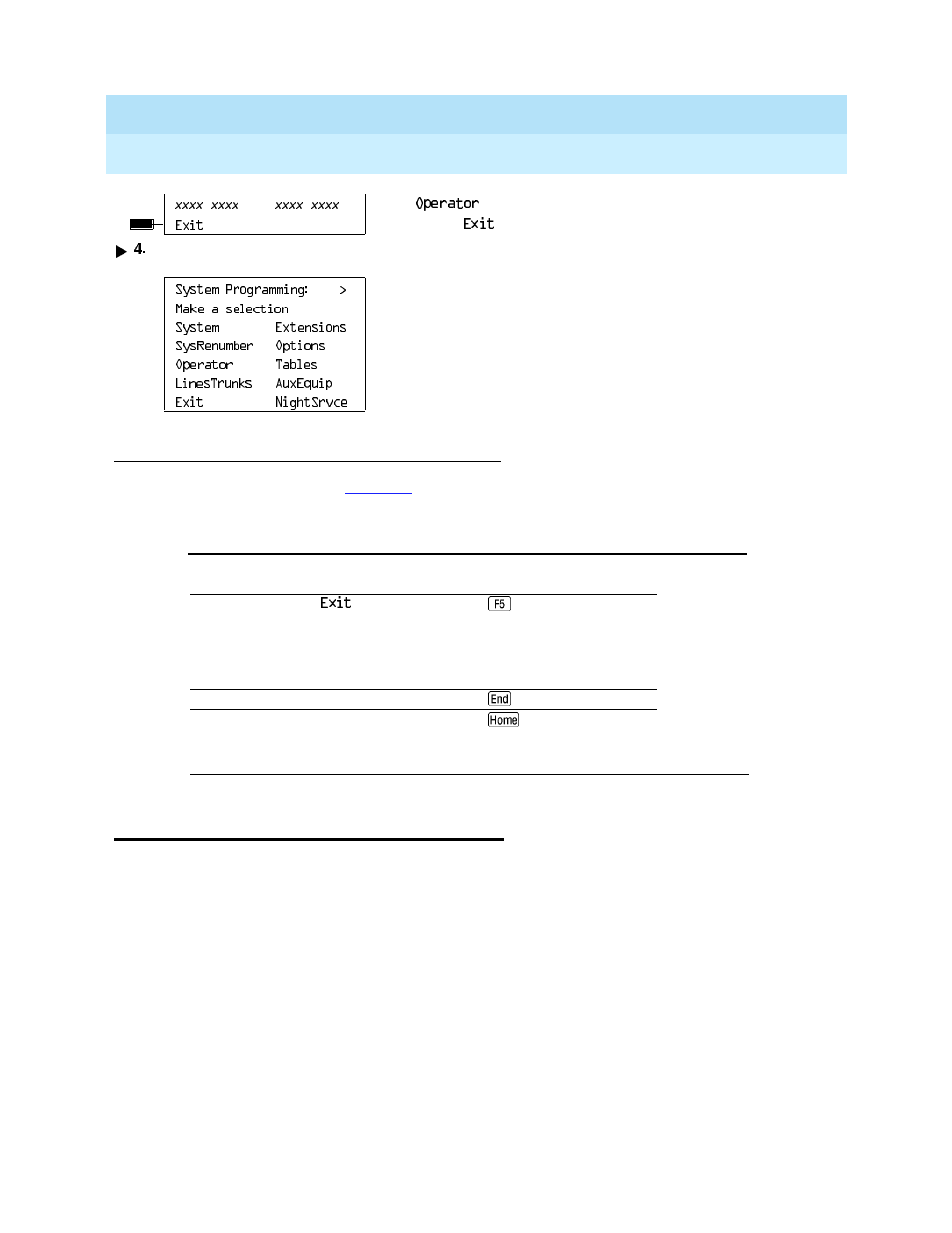 Exiting system programming, Programming from a pc with spm, Step | Programming from a pc with spm 6 | Lucent Technologies MERLIN LEGEND 6 User Manual | Page 248 / 472