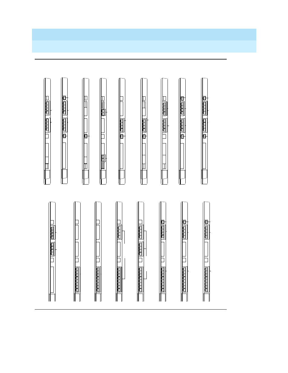 Line/trunk and extension modules, Figure 3–3, 3figure 3–3. line/trunk and extension modules | Page 3-11 control unit, System components, Pft jack, Pft jack line/trunk jacks line/trunk jacks, Digital extension jacks analog extension jacks, Pft jack analog extension jacks line/ trunk jacks, Basic telephone jacks | Lucent Technologies MERLIN LEGEND 6 User Manual | Page 93 / 472