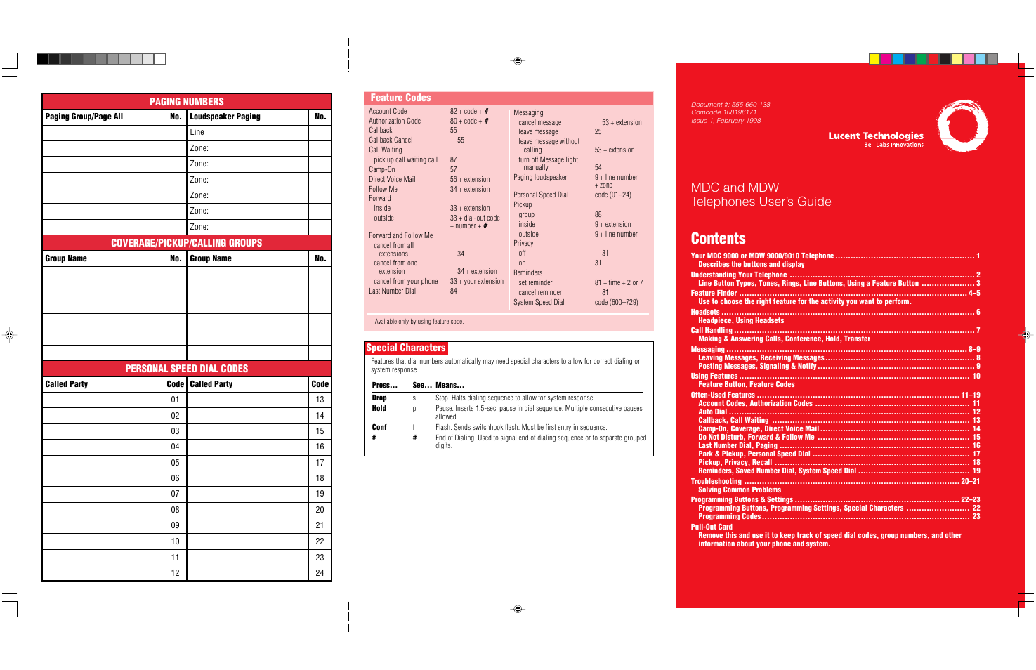 Lucent Technologies MDW 9000/9010 User Manual | Page 27 / 28