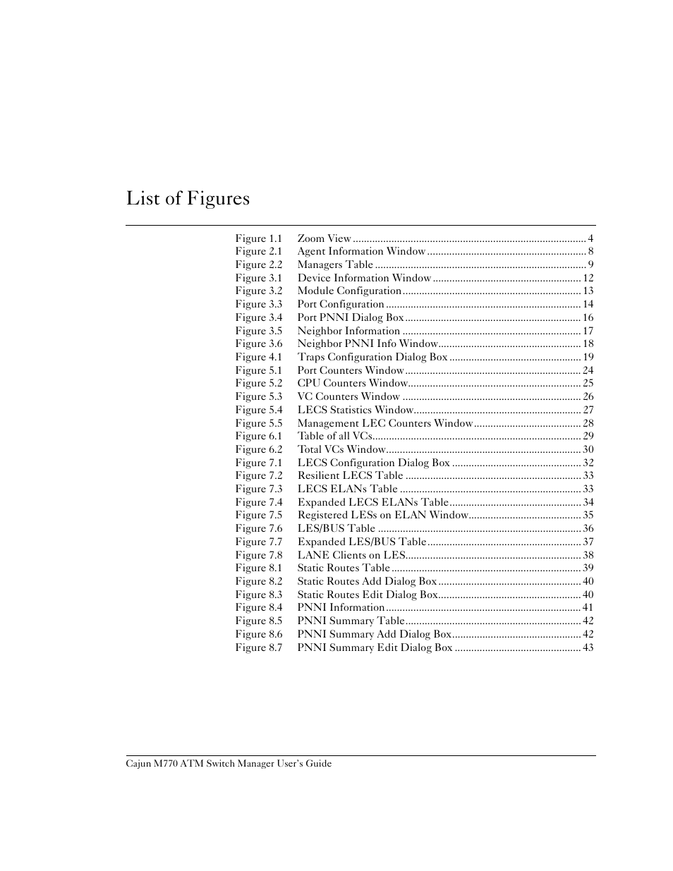 List of figures | Lucent Technologies M770 User Manual | Page 7 / 84