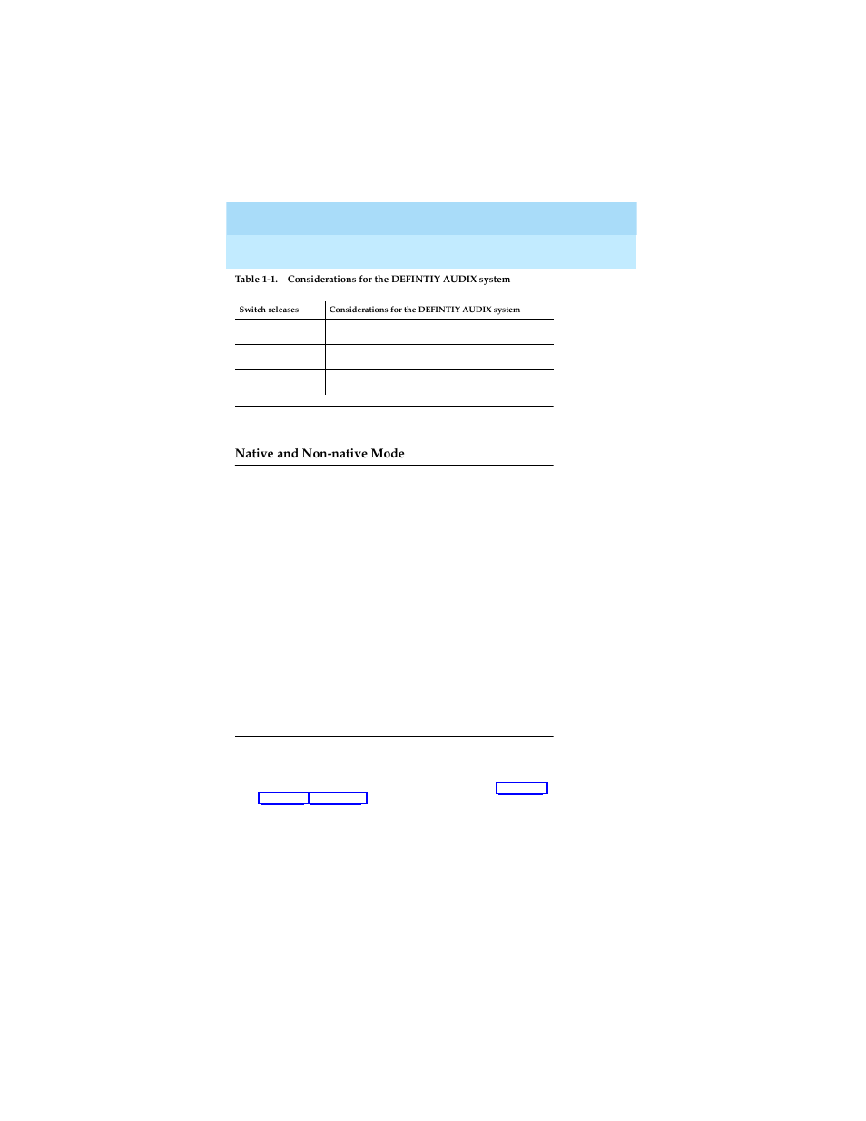 Native and non-native mode | Lucent Technologies Definity Audix System Release 4.0 User Manual | Page 13 / 72