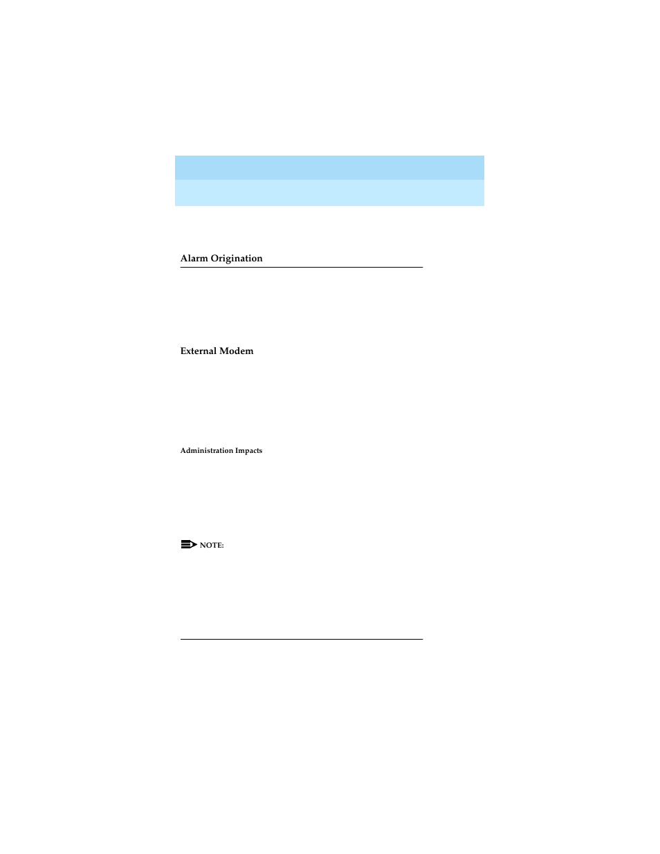 Alarm origination, External modem | Lucent Technologies Definity Audix System Release 4.0 User Manual | Page 40 / 72