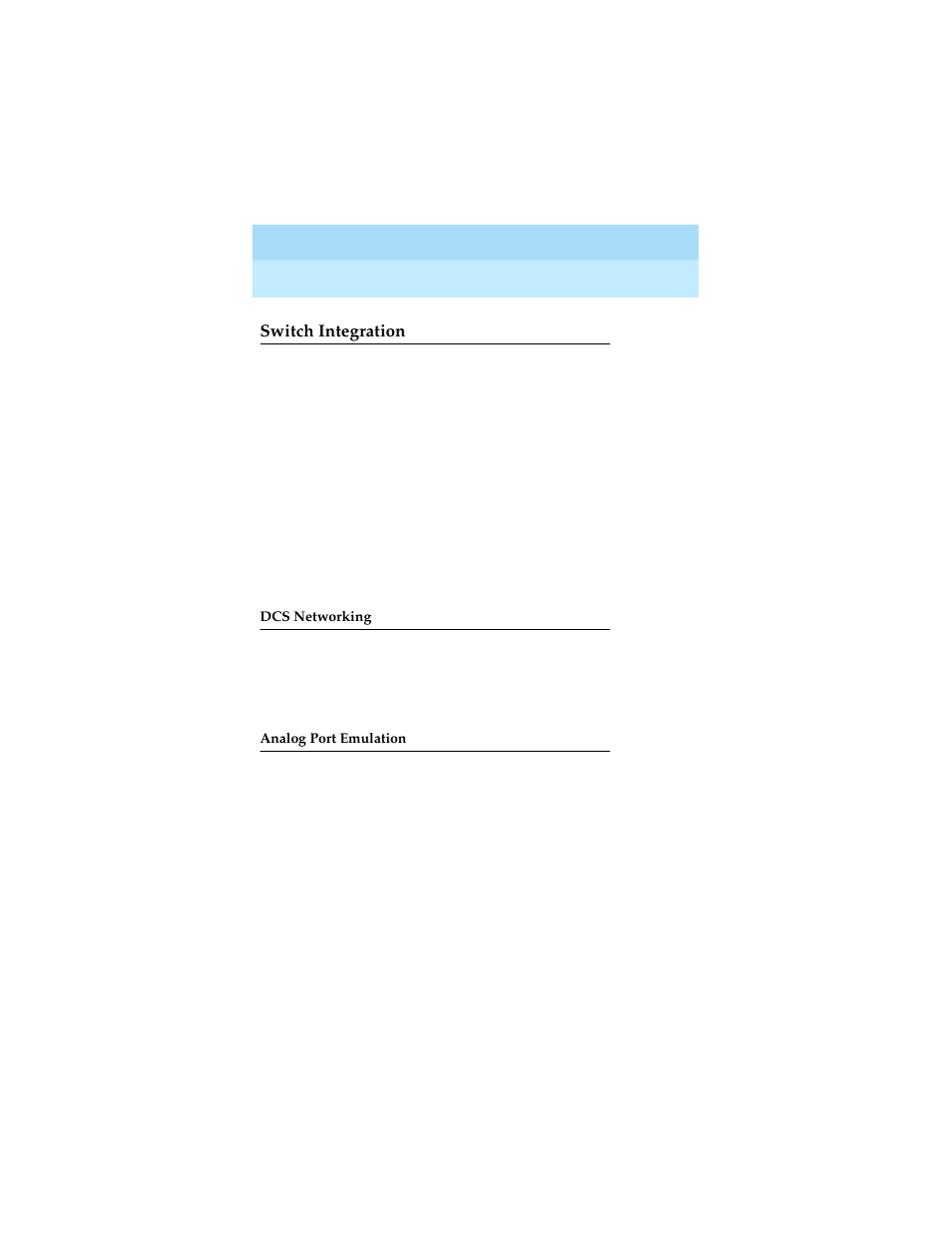 Switch integration, Dcs networking, Analog port emulation | Lucent Technologies Definity Audix System Release 4.0 User Manual | Page 42 / 72