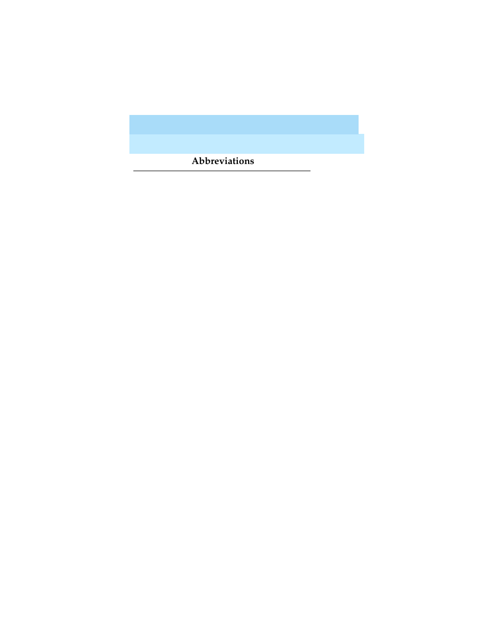 Abbreviations, Abbreviations ab-1 | Lucent Technologies Definity Audix System Release 4.0 User Manual | Page 51 / 72