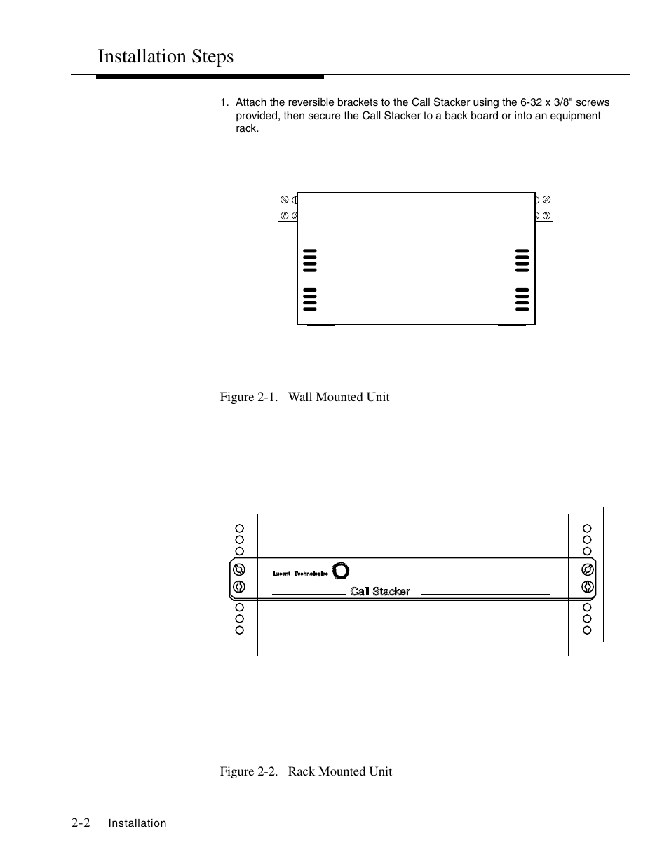 Installation steps | Lucent Technologies LULCST User Manual | Page 10 / 19