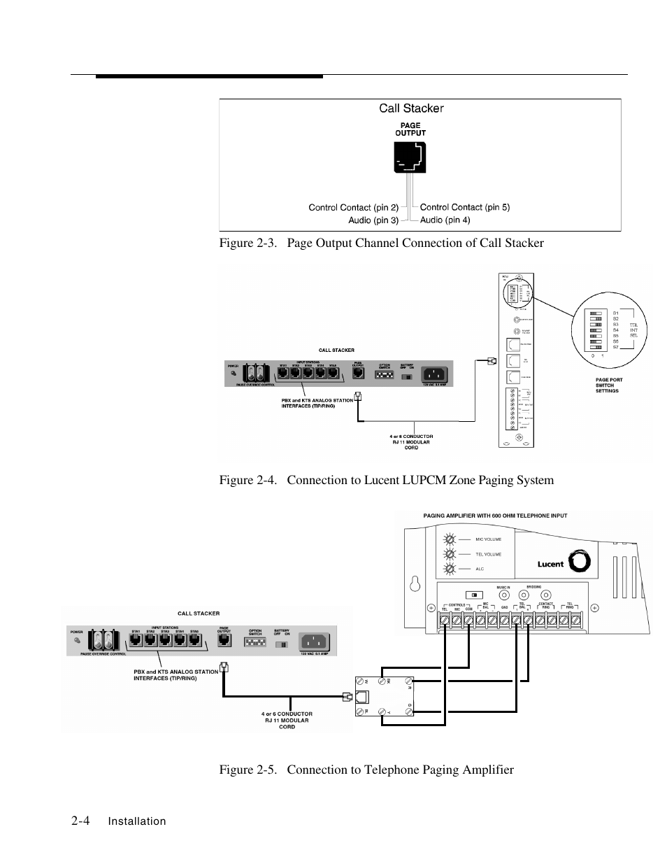 E figure 2-4), E figure 2-3) | Lucent Technologies LULCST User Manual | Page 12 / 19