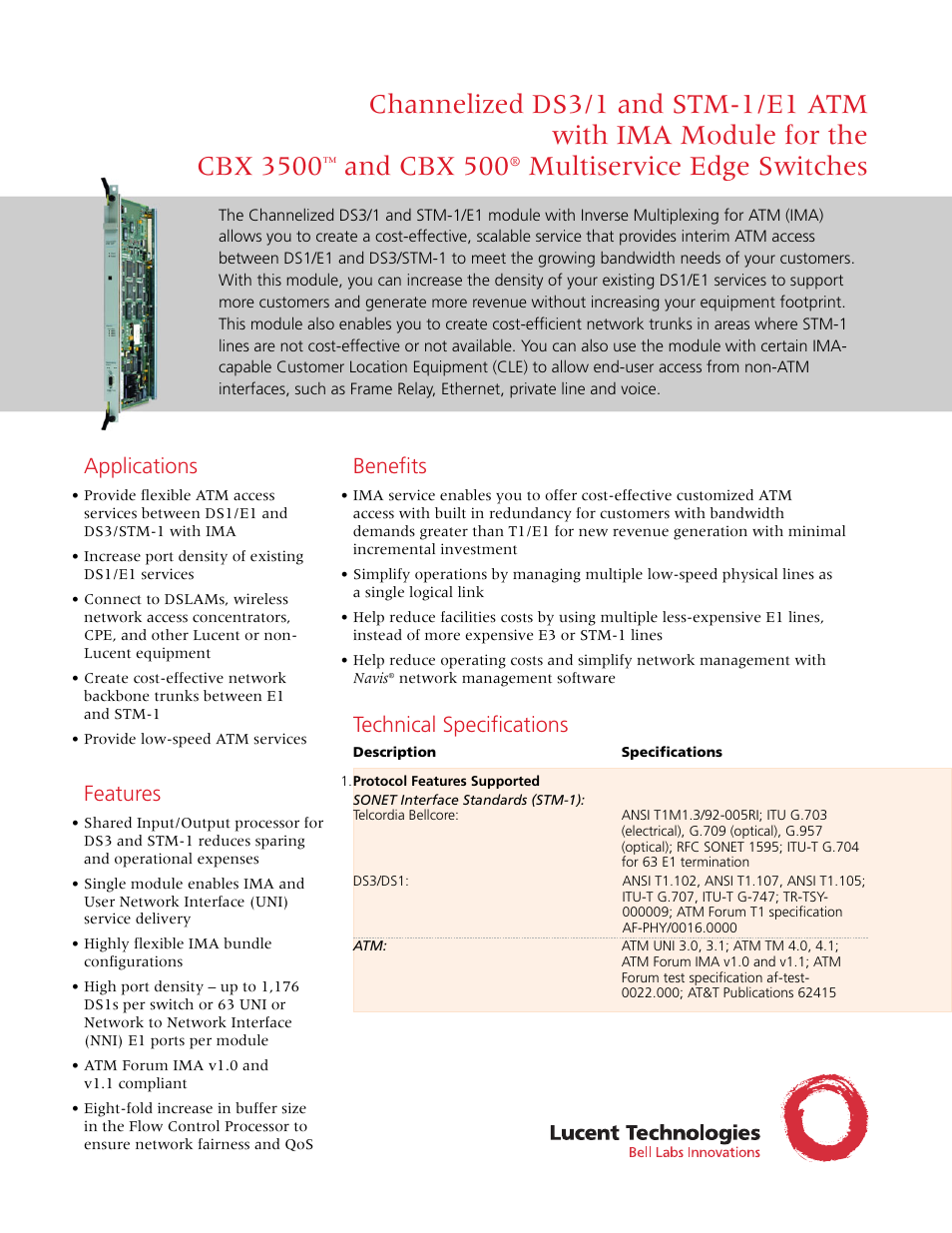Lucent Technologies CBX 500 User Manual | 2 pages