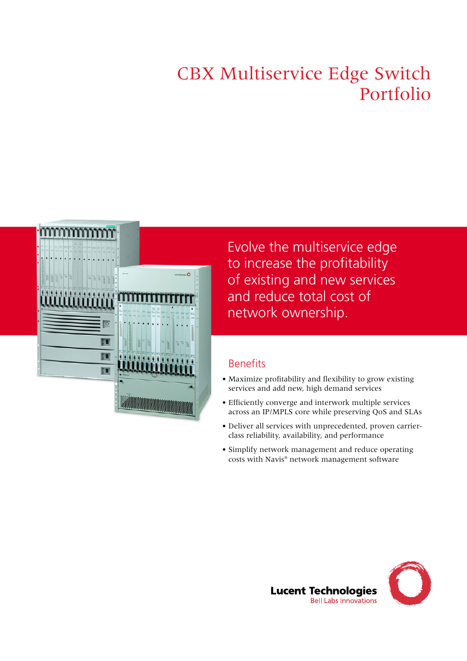Lucent Technologies CBX Multiservice Edge Switch User Manual | 4 pages
