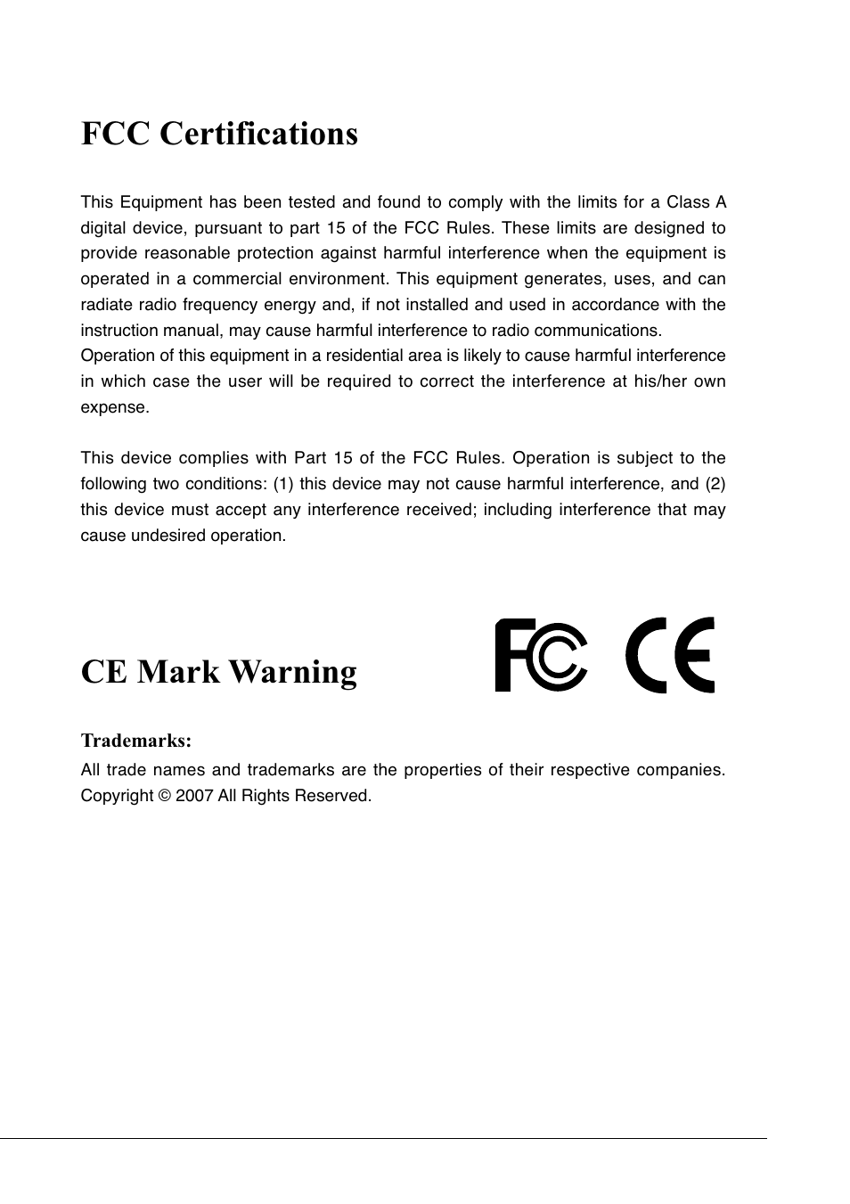 Fcc certifications, Ce mark warning | Lucent Technologies GW-DS300N User Manual | Page 4 / 78