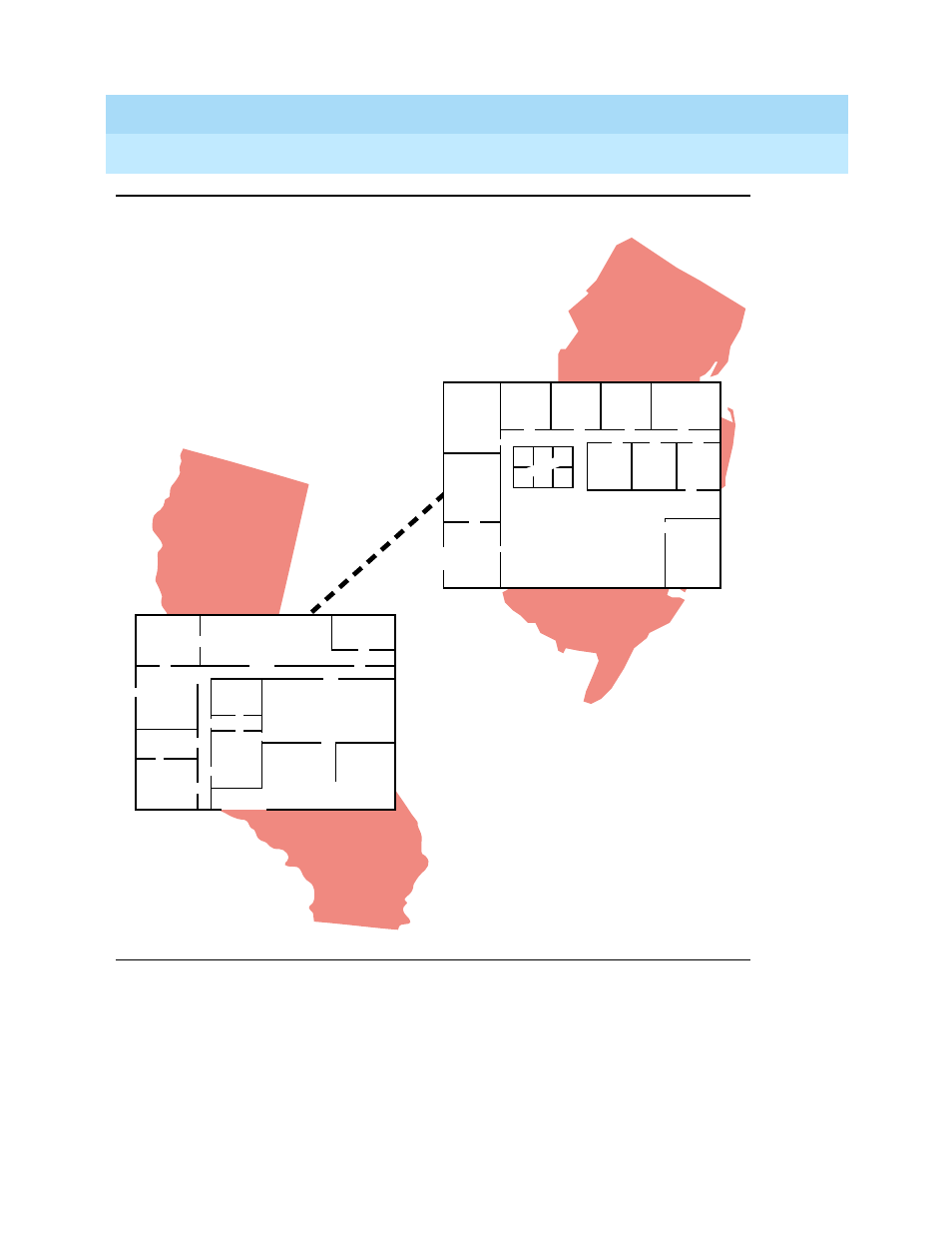 5figure 5–5. dual-location company floor plans | Lucent Technologies MERLIN LEGEND 5 User Manual | Page 203 / 429