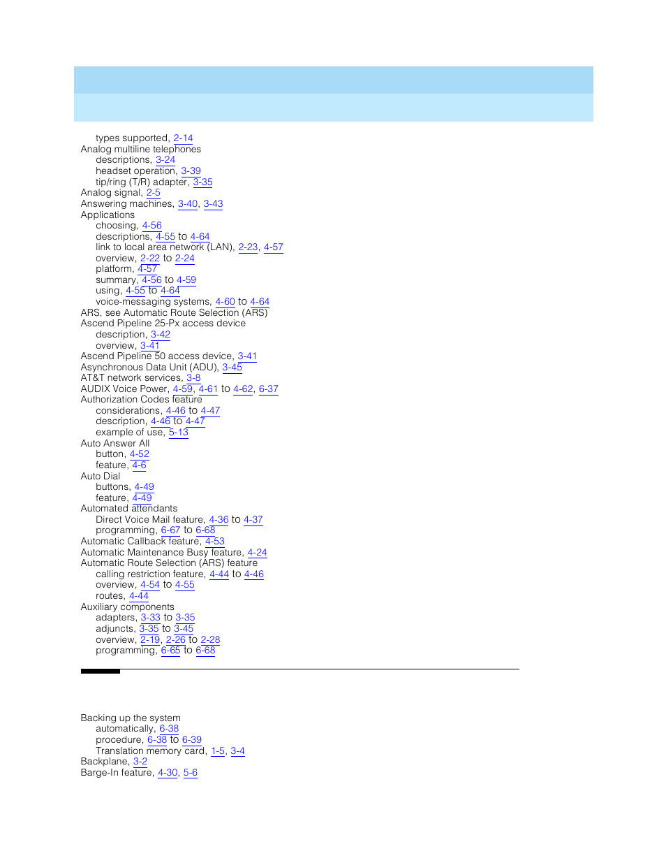 Lucent Technologies MERLIN LEGEND 5 User Manual | Page 411 / 429