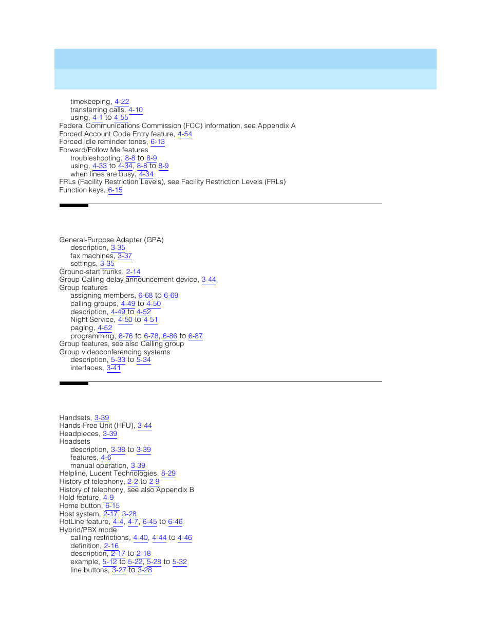 Lucent Technologies MERLIN LEGEND 5 User Manual | Page 417 / 429