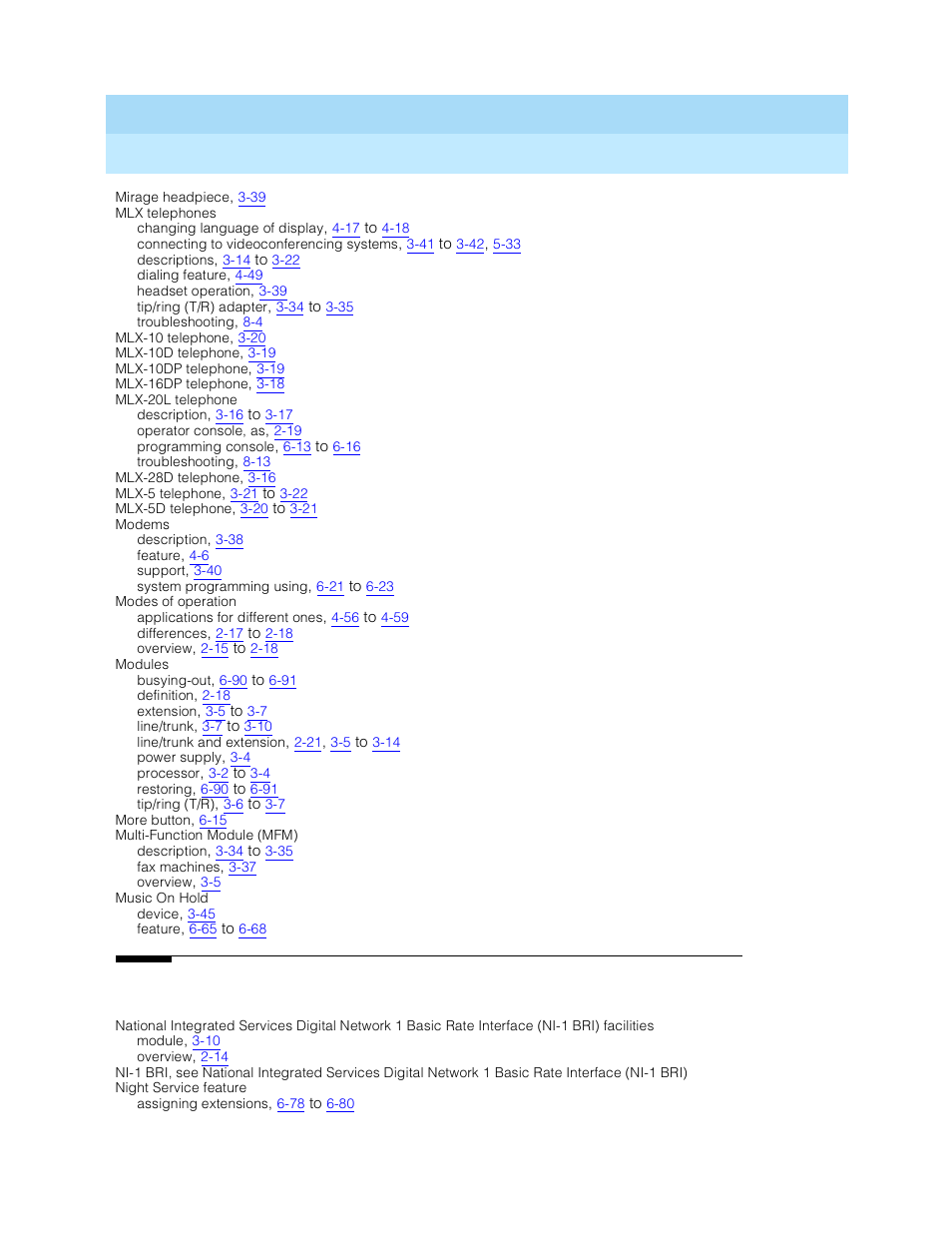 Lucent Technologies MERLIN LEGEND 5 User Manual | Page 420 / 429