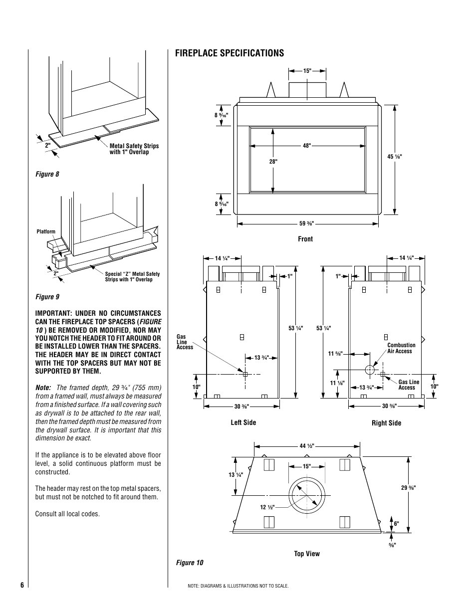 Fireplace specifications | Lucent Technologies ESTATE SERIES EST-48 User Manual | Page 6 / 20
