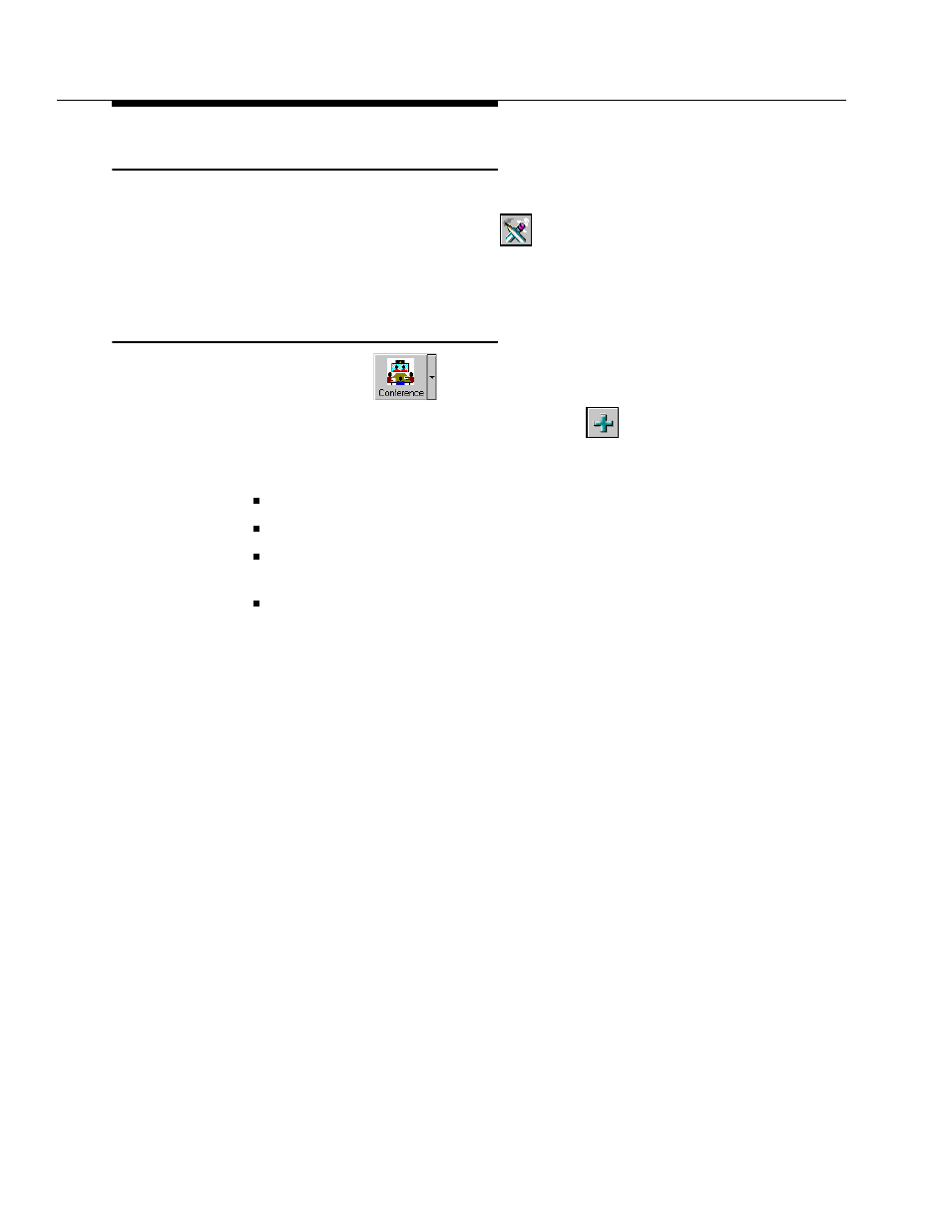 Editing defaults, Adding a test conference | Lucent Technologies 6 User Manual | Page 34 / 58