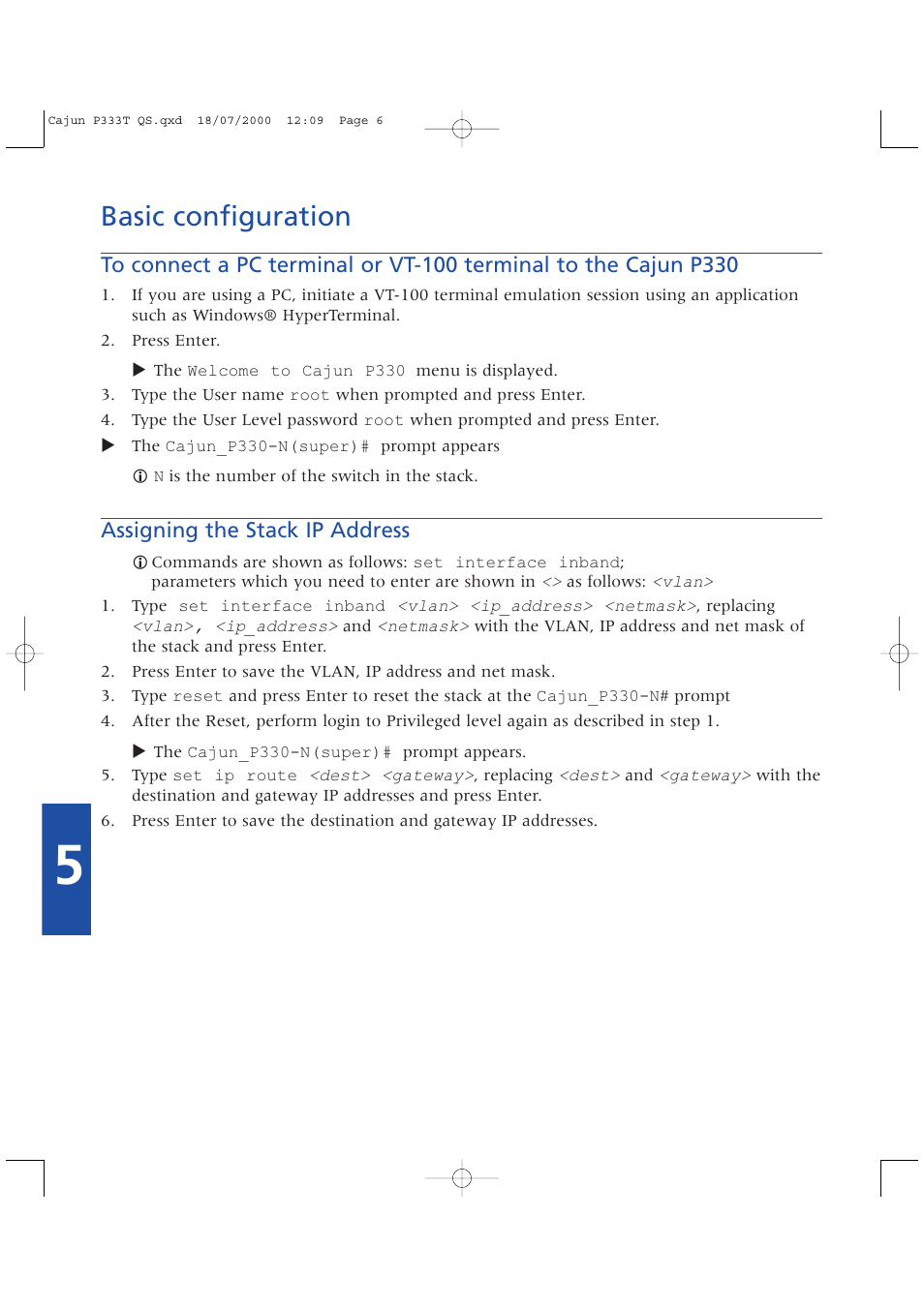 Basic configuration | Lucent Technologies P333T User Manual | Page 6 / 12