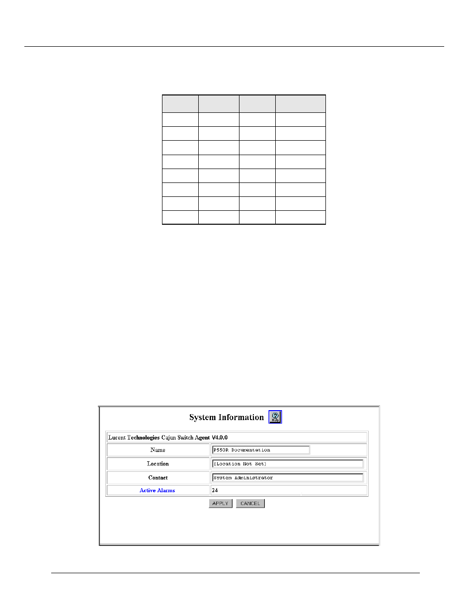 Configuring the switch using the web agent | Lucent Technologies P550 User Manual | Page 51 / 335