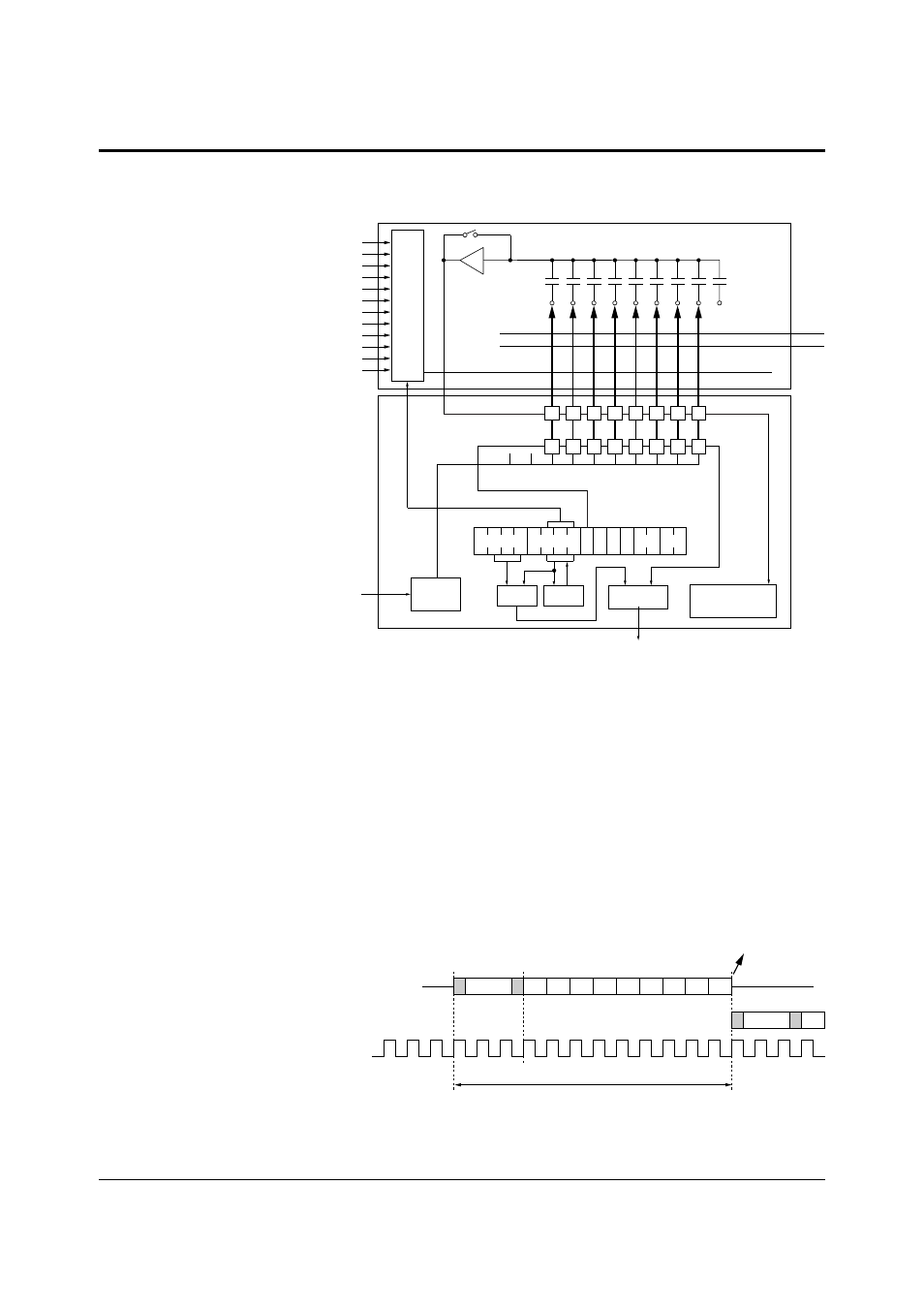 3 block diagram, 4 a/d conversion timing, 1 selecting the adc clock source | 3 block diagram 6.4 a/d conversion timing | Lucent Technologies MN10285K User Manual | Page 145 / 338