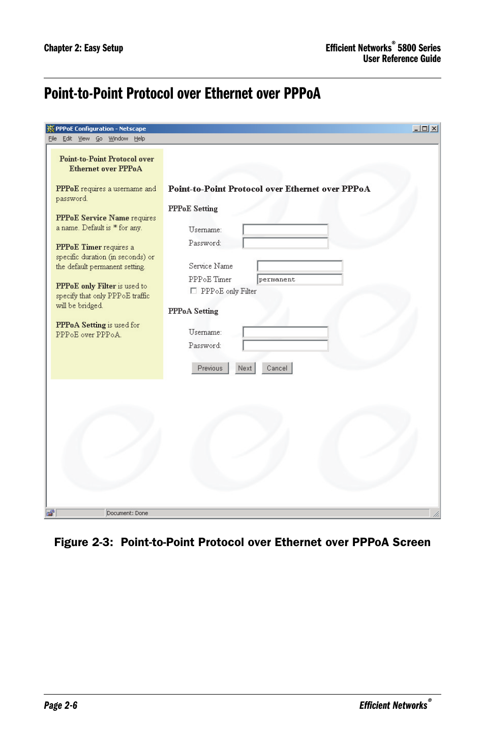 Point-to-point protocol over ethernet over pppoa | Lucent Technologies 5800 Series User Manual | Page 20 / 88